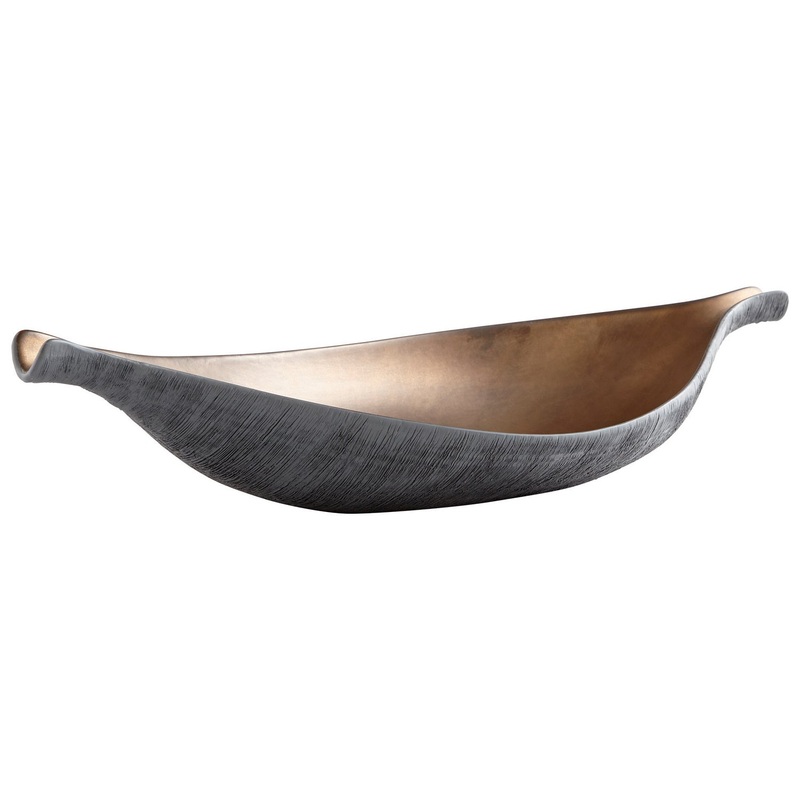 Tray in Charcoal Grey And Bronze