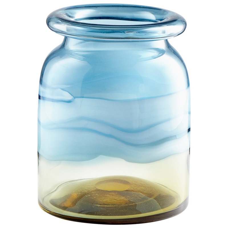 Vase in Amber And Blue