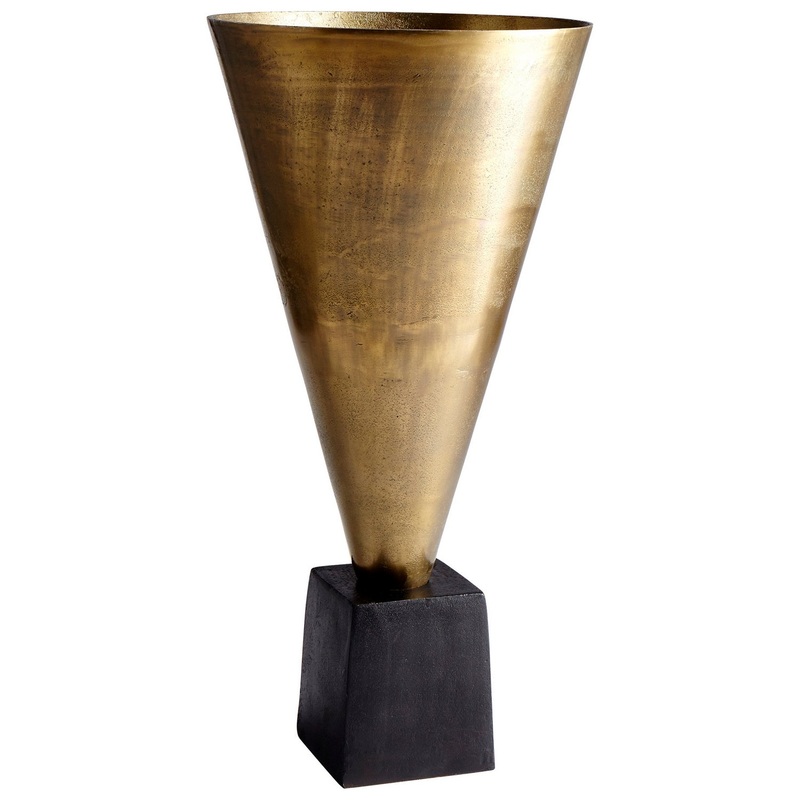 Vase in Black Bronze And Antique Brass