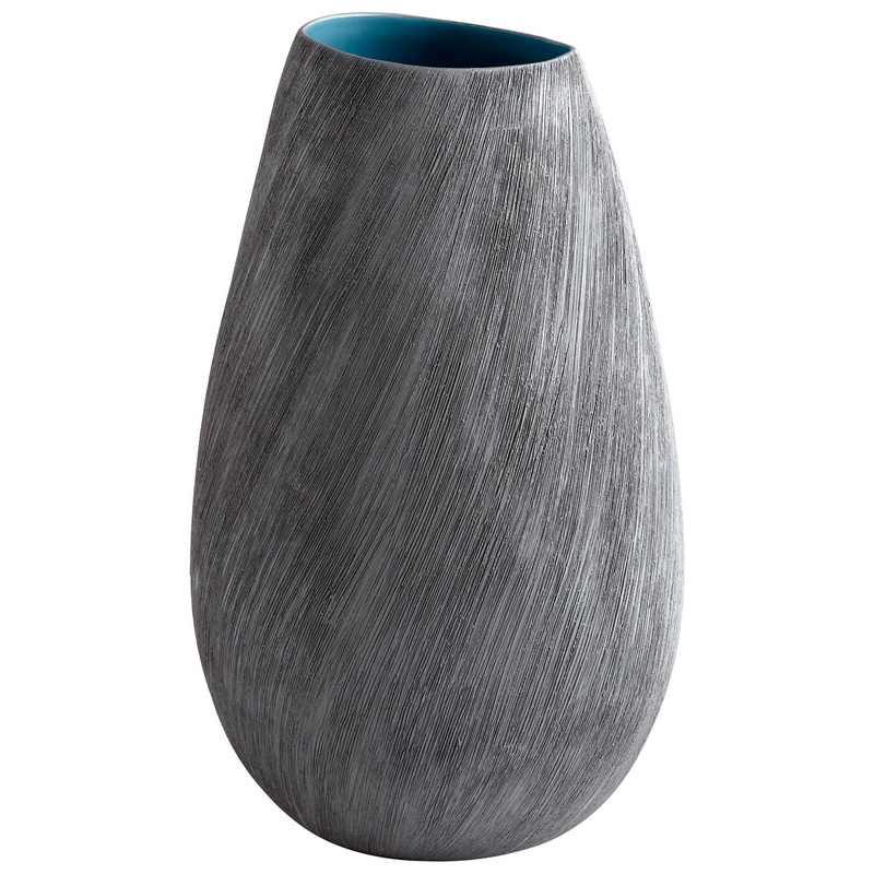 Vase in Charcoal Grey And Jade