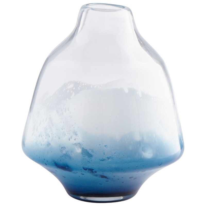 Vase in Clear And Cobalt