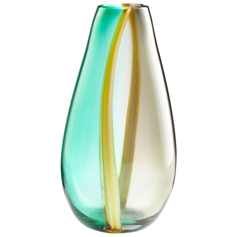 Vase in Green And Yellow