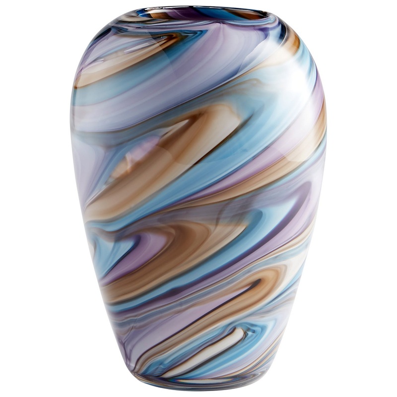 Vase in Sky Blue Cafe Swirl