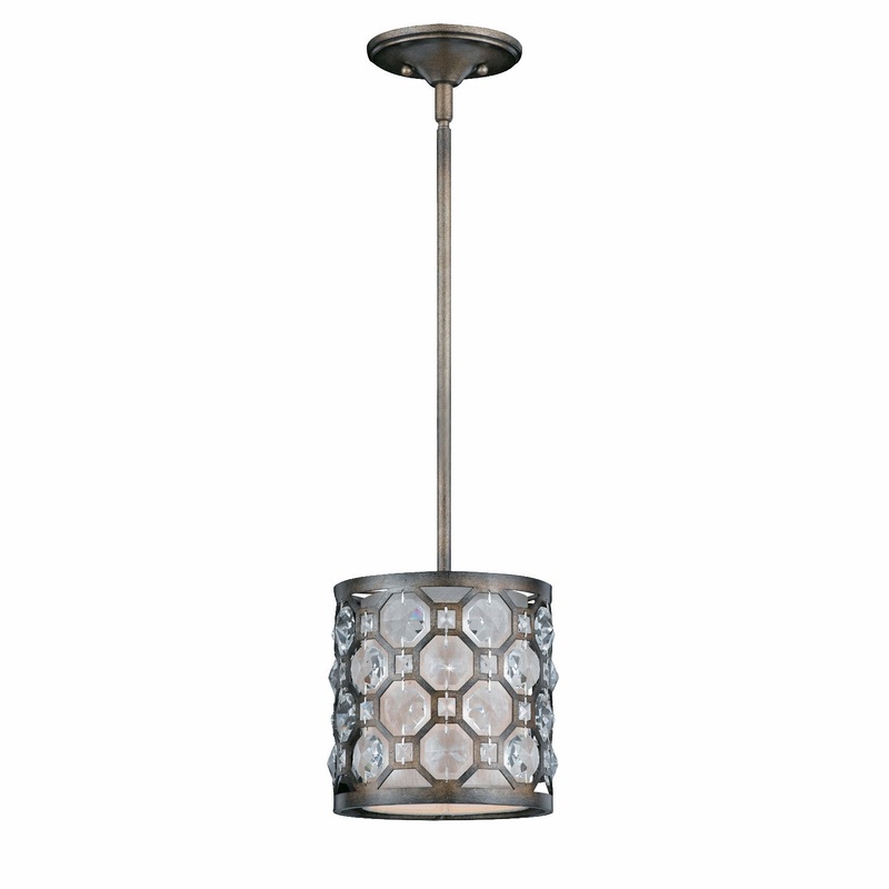 Berlin One Light Pendant in Hand Painted Weathered Bronze