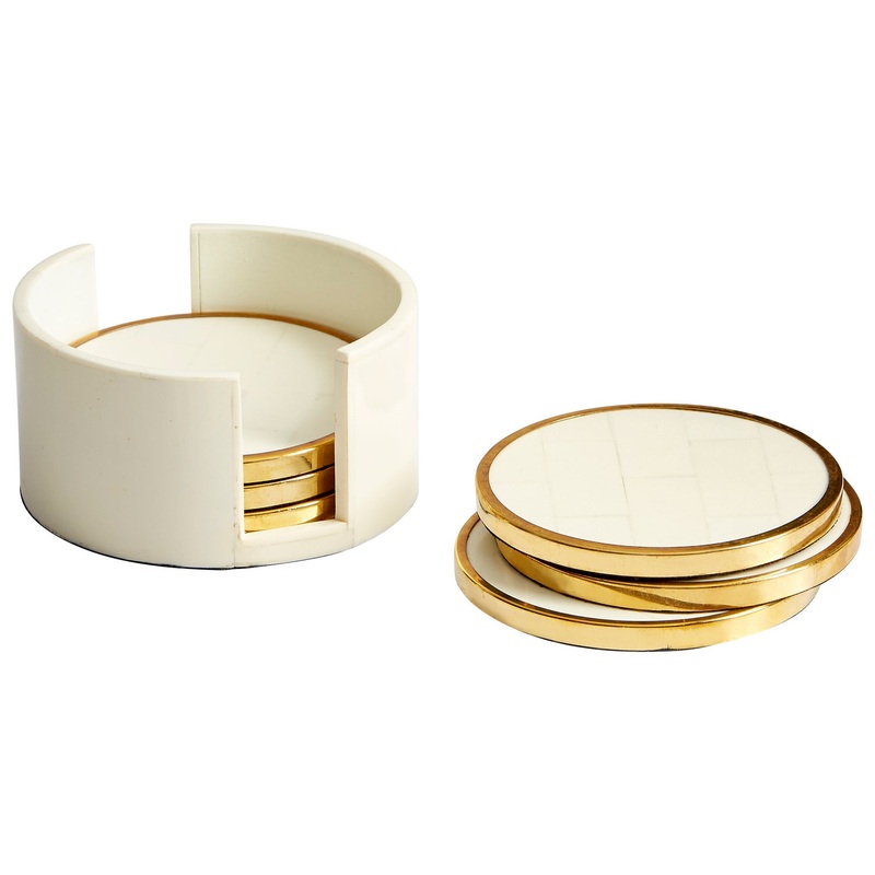 Container in Brass And White