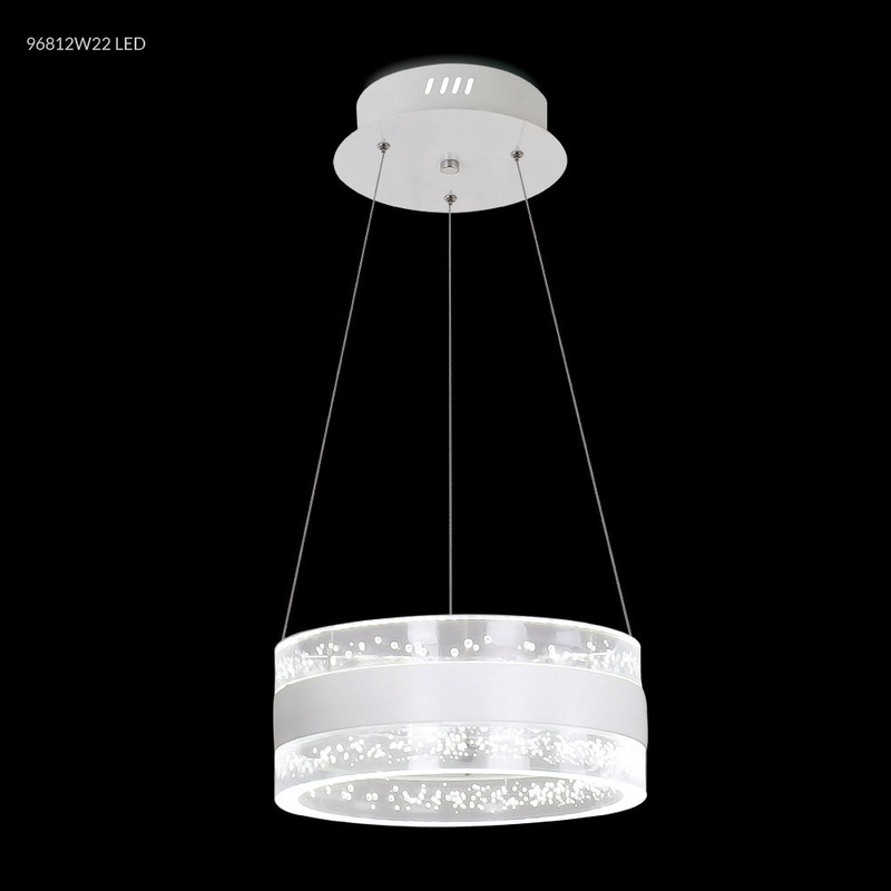 Contemporary LED Chandelier in White