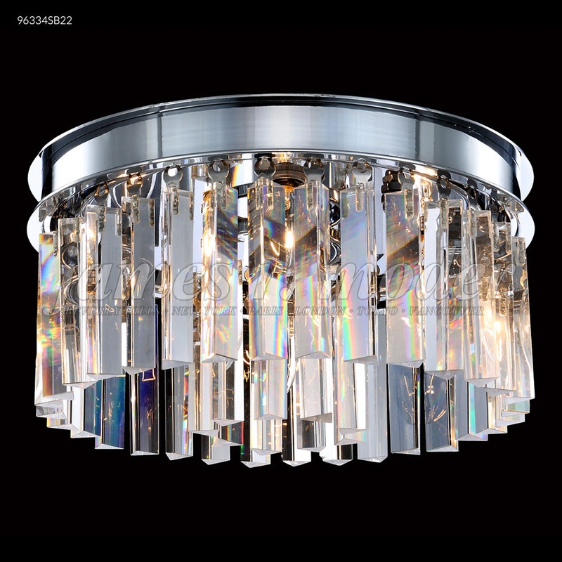Europa Four Light Flush Mount in Satin Black