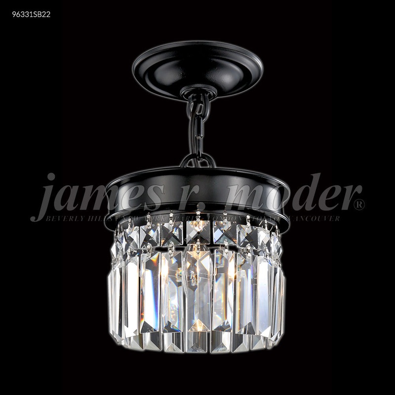 Europa One Light Pendant in Satin Black
