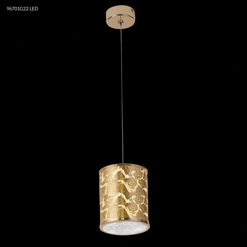 Gold Leaf LED Chandelier in Gold