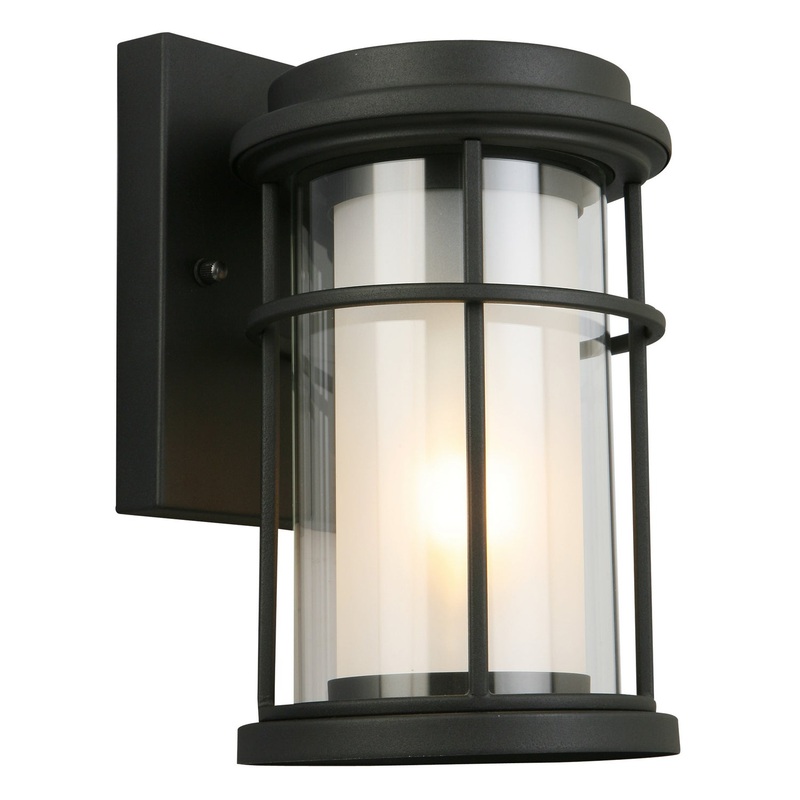 Helendale One Light Outdoor Wall Mount in Matte Black
