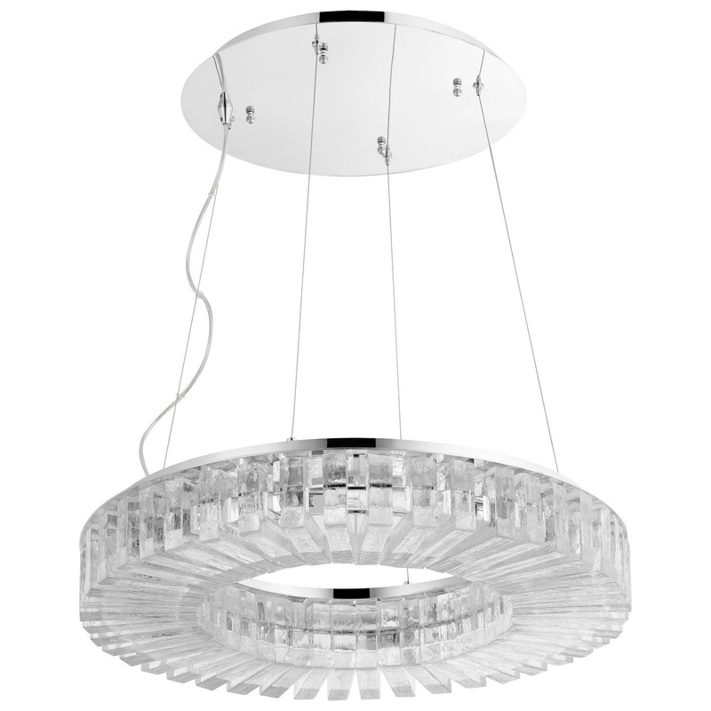 LED Chandelier in Polished Nickel
