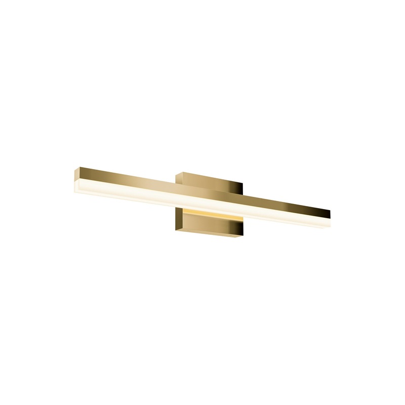 LED Linear Vanity Light in Brushed Brass