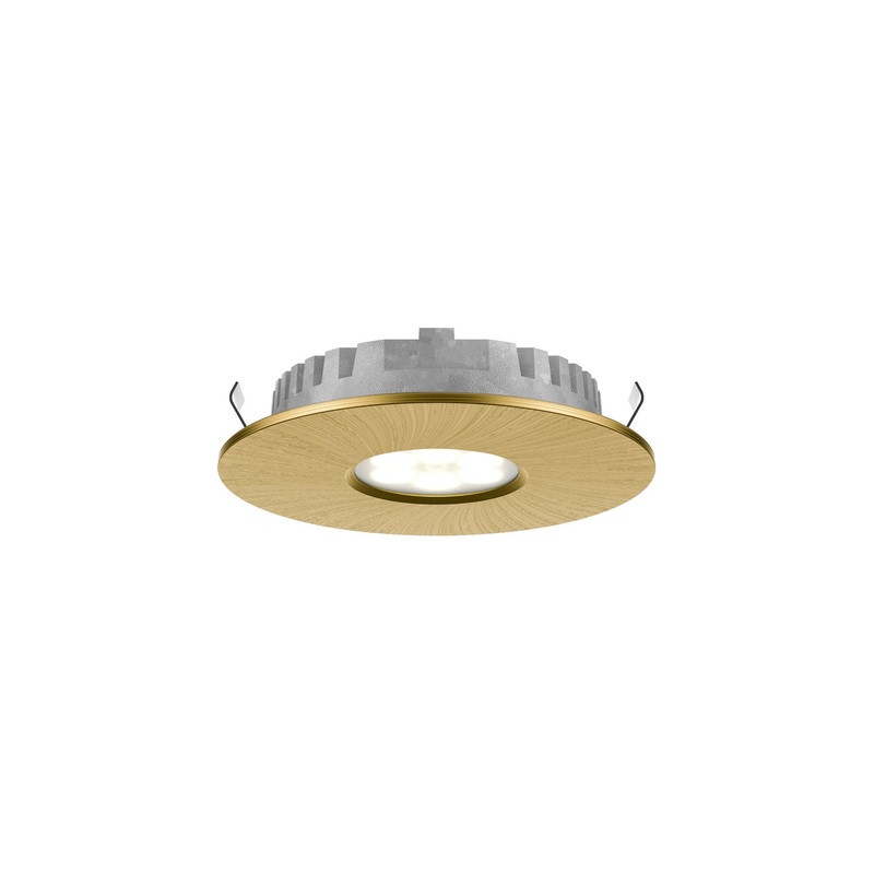 LED Recessed Superpuck in Brushed Brass