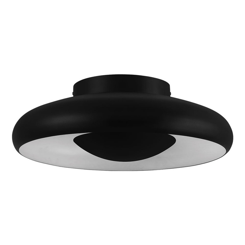Meldola LED Ceiling Light in Matte Black/White