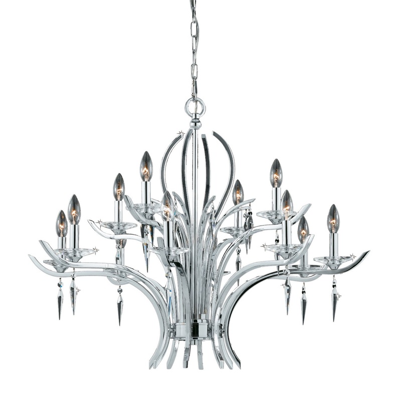 Paris 12 Light Chandelier in Chrome