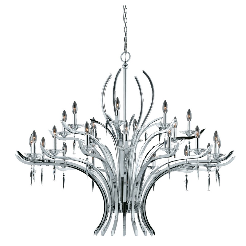 Paris 24 Light Chandelier in Chrome
