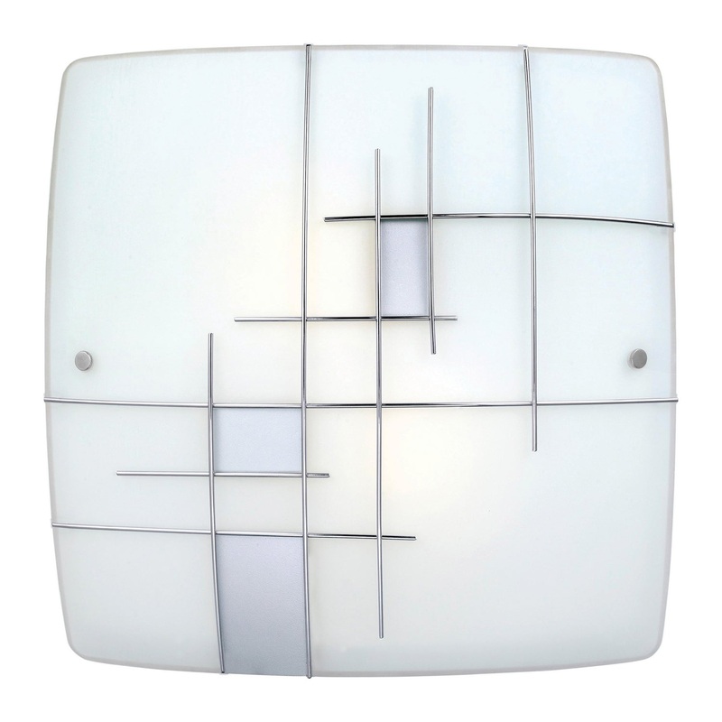 Raya 1 Two Light Ceiling Mount in Chrome
