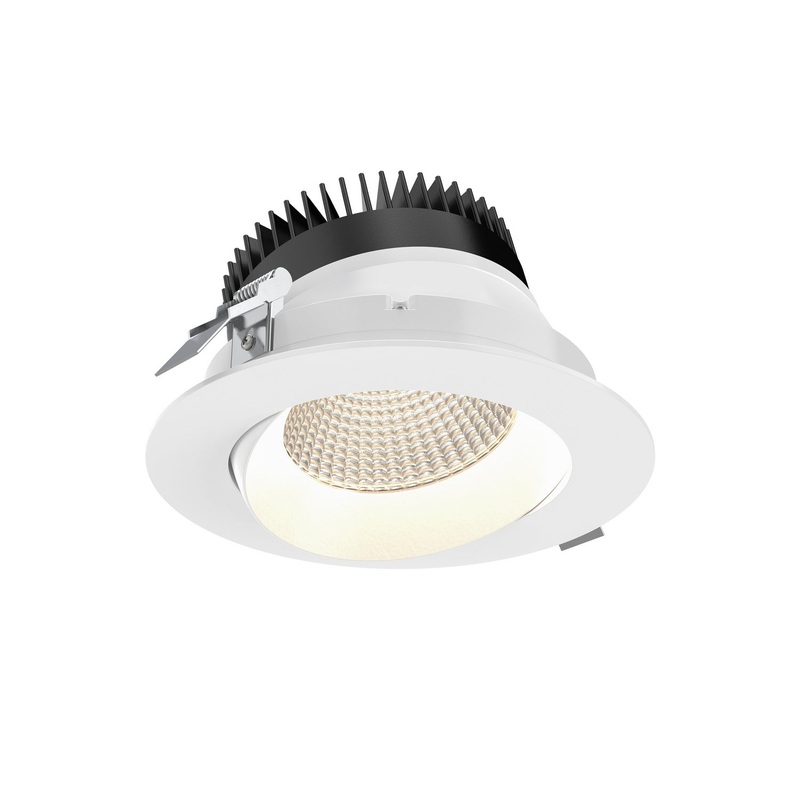 Regressed Gimbal Downlight in White