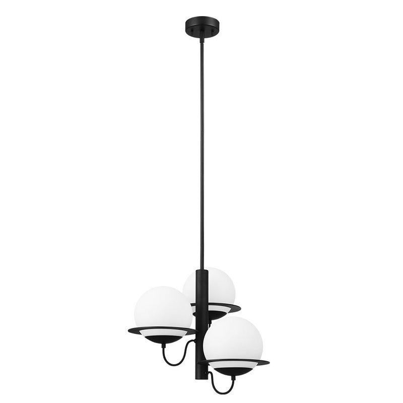 Sabalete Three Light Pendant in Matte Black