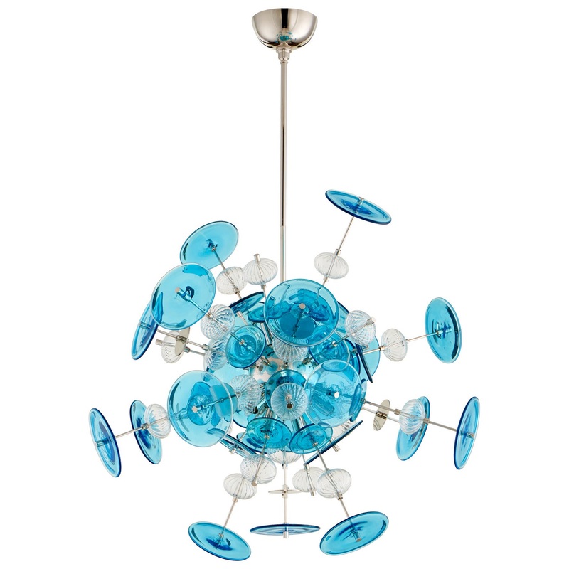 San Marco Ten Light Pendant in Polished Nickel