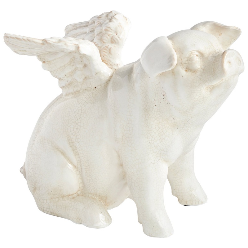 Sculpture in White Crackle