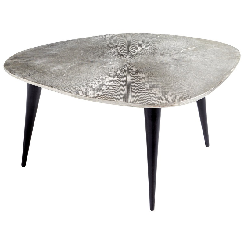 Side Table in Raw Nickel And Bronze