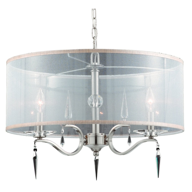 Silhouette Four Light Pendant in Satin Nickel