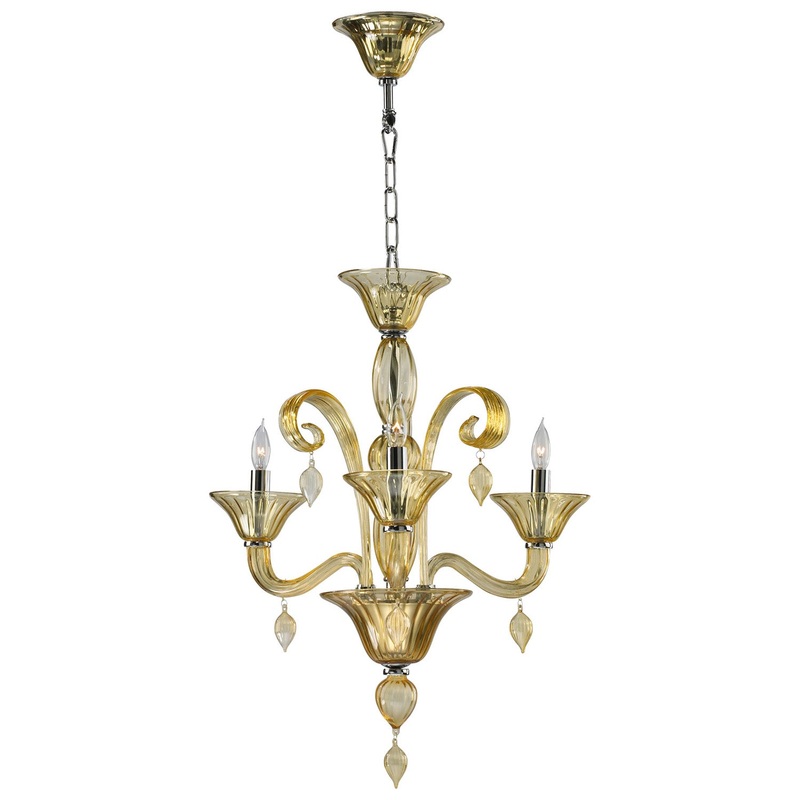 Treviso Three Light Chandelier in Chrome