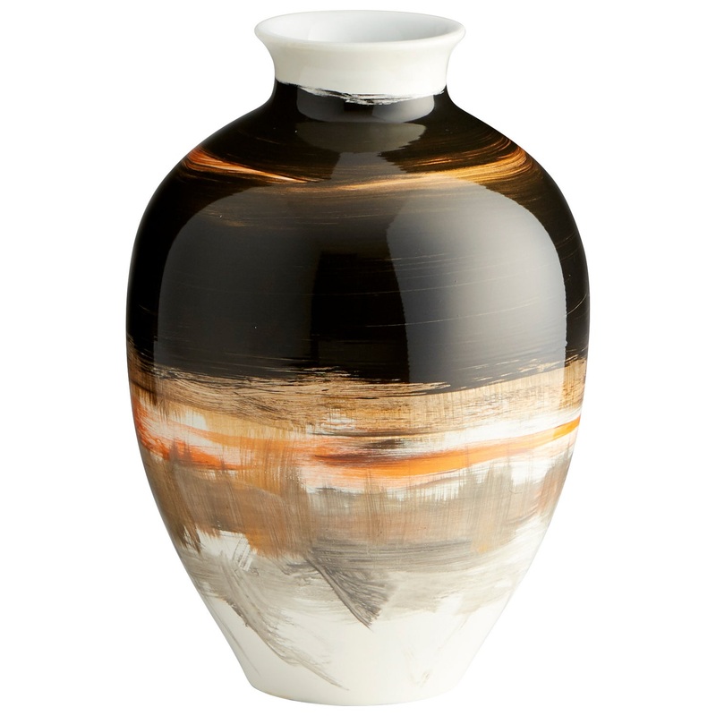Vase in Black/White/Gold