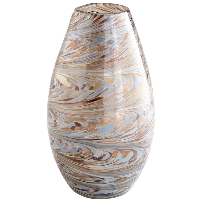 Vase in Metallic Sand Swirl