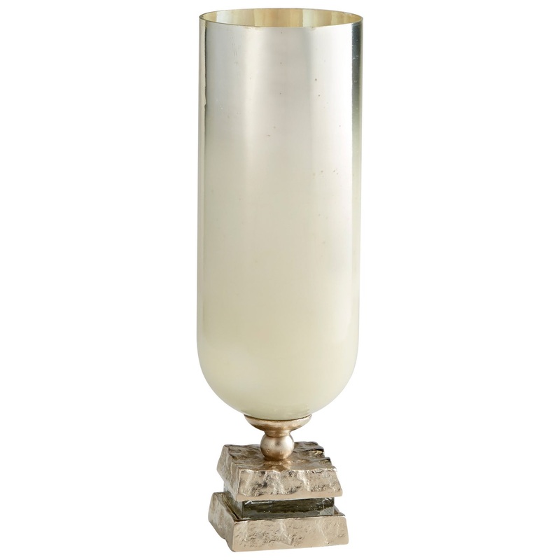 Vase in Nickel And Snow White Glass