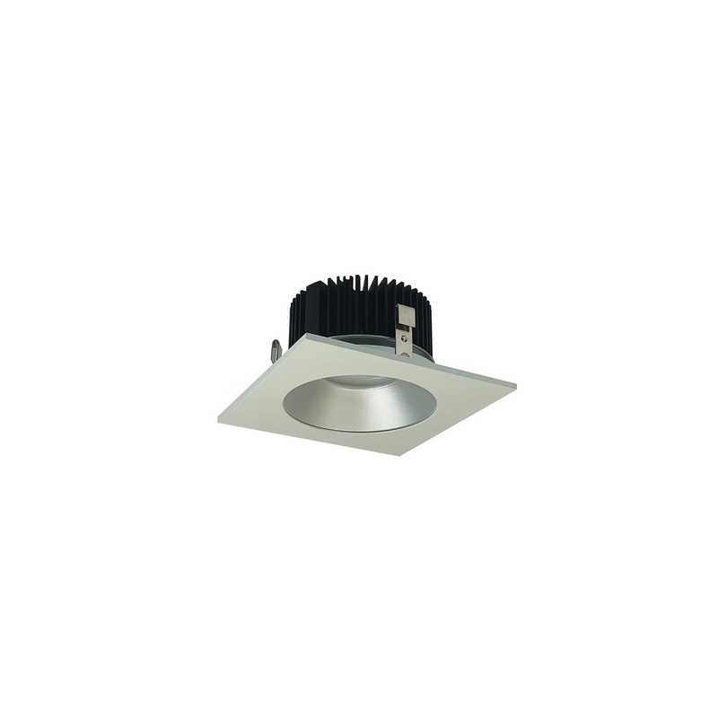 4`` Sq Round, F in Haze / White
