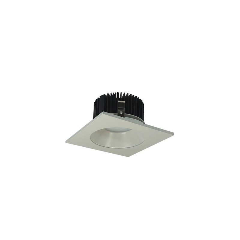 4`` Sq Round, Fl in White