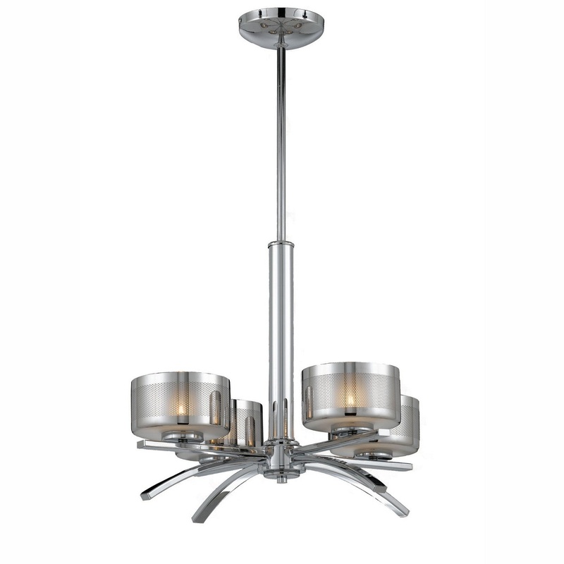 Bodorlo Four Light Chandelier in Chrome