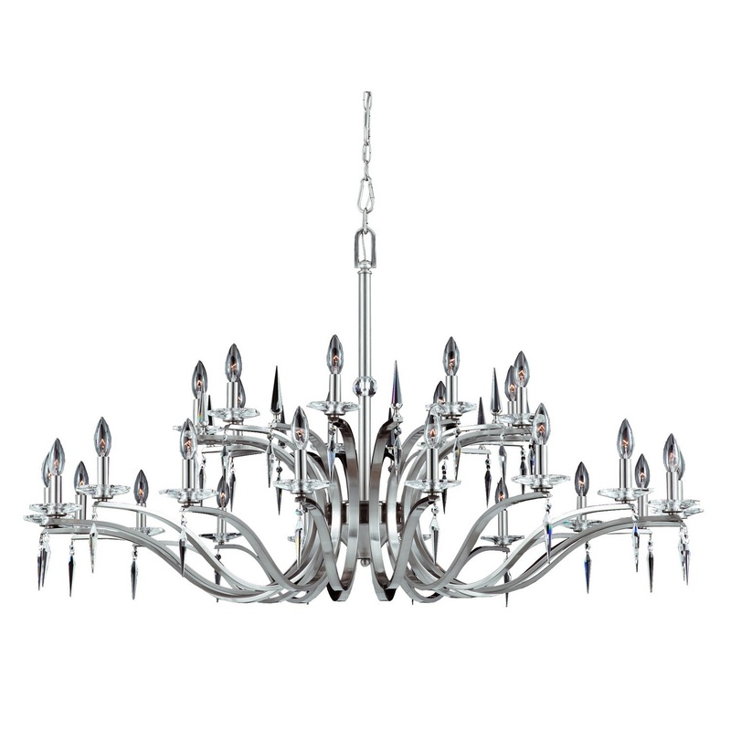 Silhouette 27 Light Chandelier in Satin Nickel