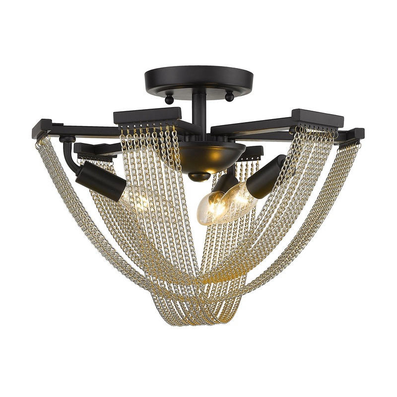 3 Light Semi-Flush