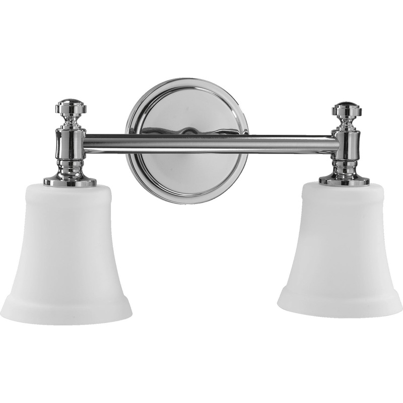 5122 Satin Opal Vanities Two Light Vanity in Chrome