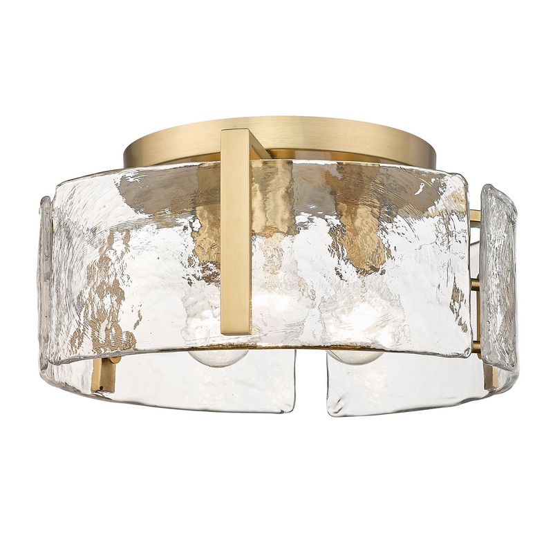 Aenon BCB Three Light Flush Mount in Brushed Champagne Bronze