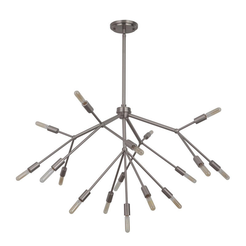 Aspen 17 Light Chandelier in Brushed Polished Nickel