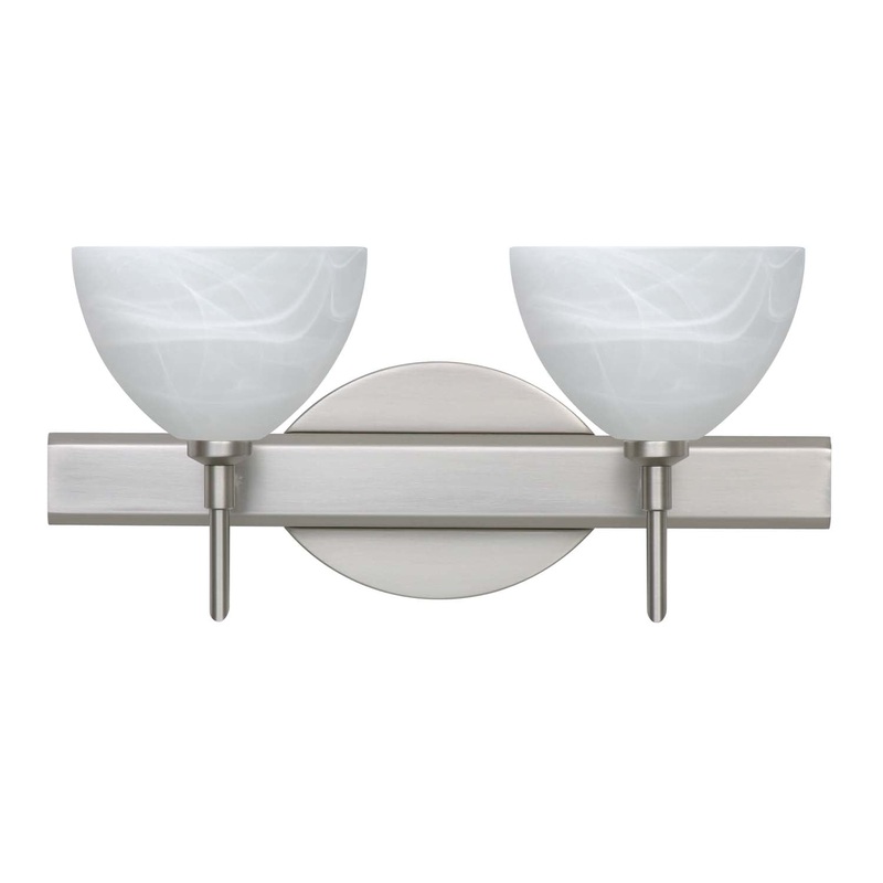 Brella Two Light Wall Sconce in Satin Nickel