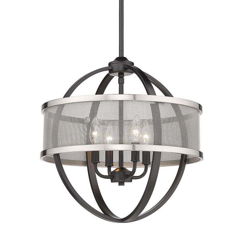 Colson Four Light Chandelier in Matte Black