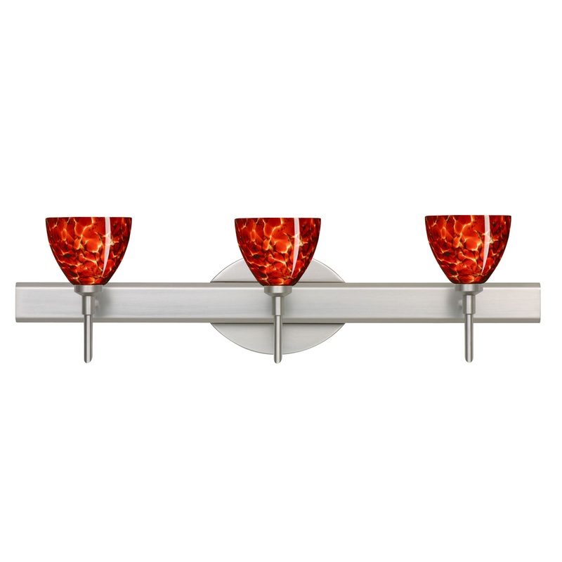 Divi Three Light Wall Sconce in Satin Nickel