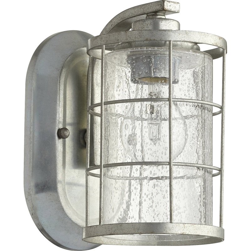 Ellis One Light Wall Mount in Tumbled Steel