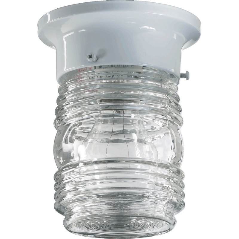 Jelly Jars One Light Ceiling Mount in White
