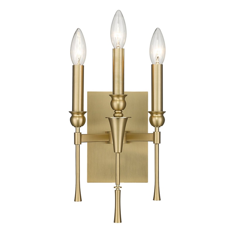 Landon BCB Three Light Wall Sconce in Brushed Champagne Bronze