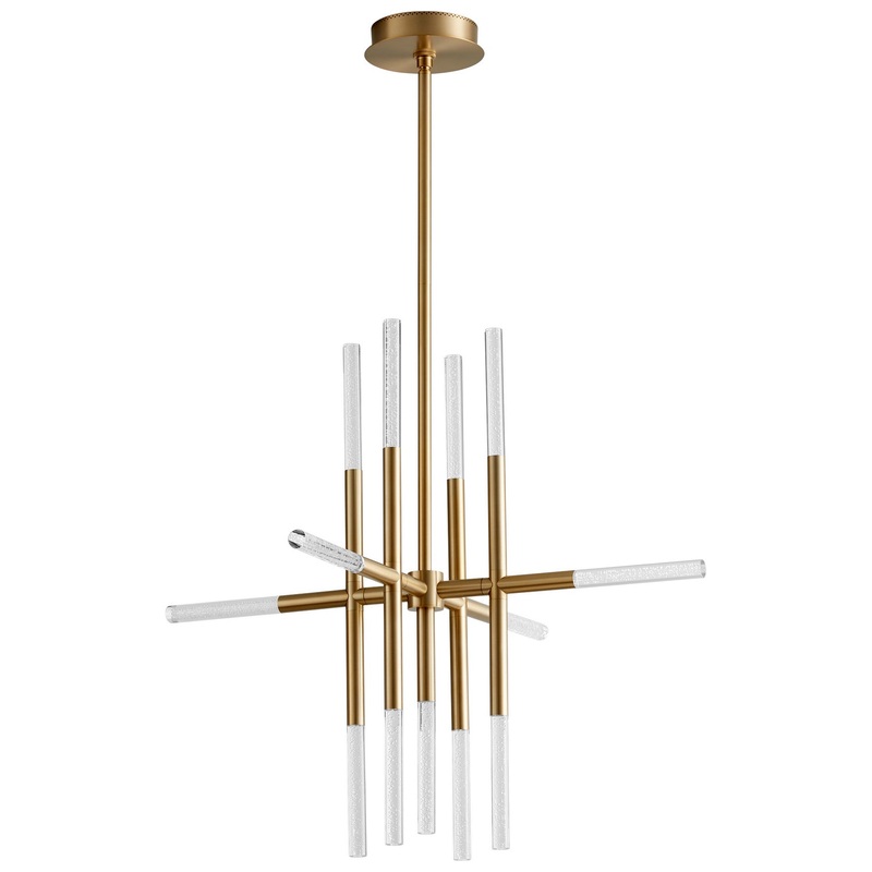 Moxy LED Ceiling Mount in Aged Brass