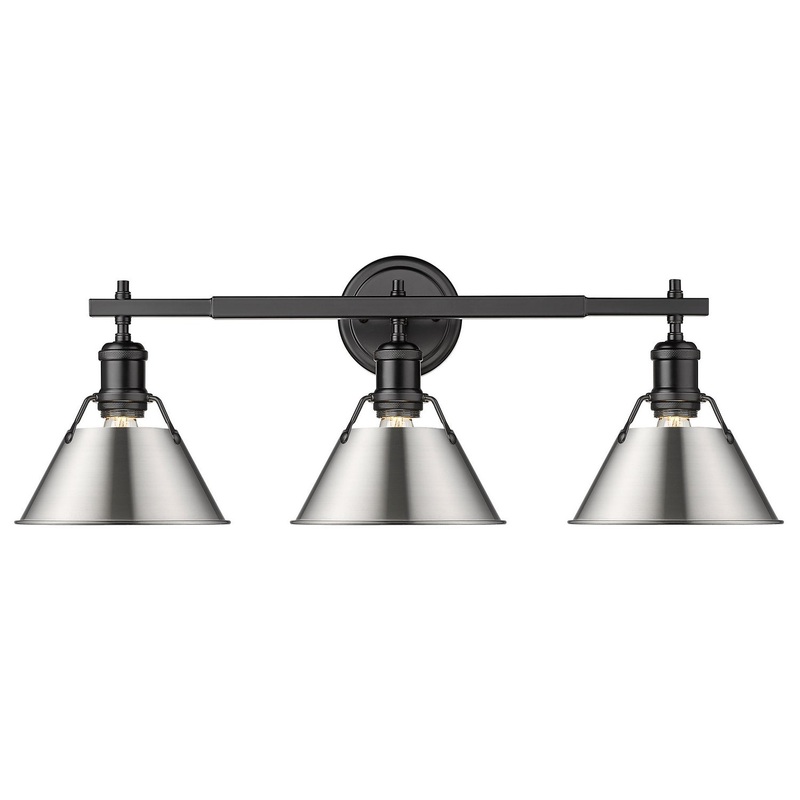 Orwell BLK Three Light Bath Vanity in Matte Black