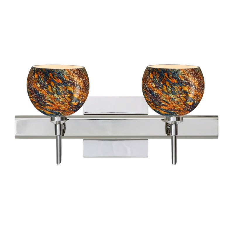 Palla Two Light Wall Sconce in Chrome