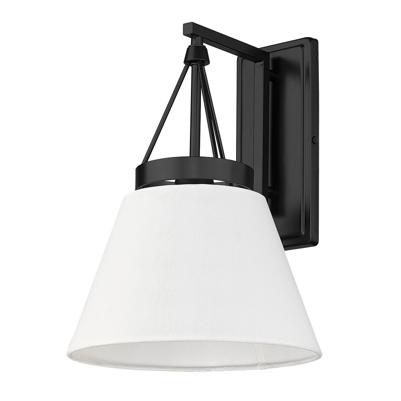 Penn One Light Wall Sconce in Matte Black