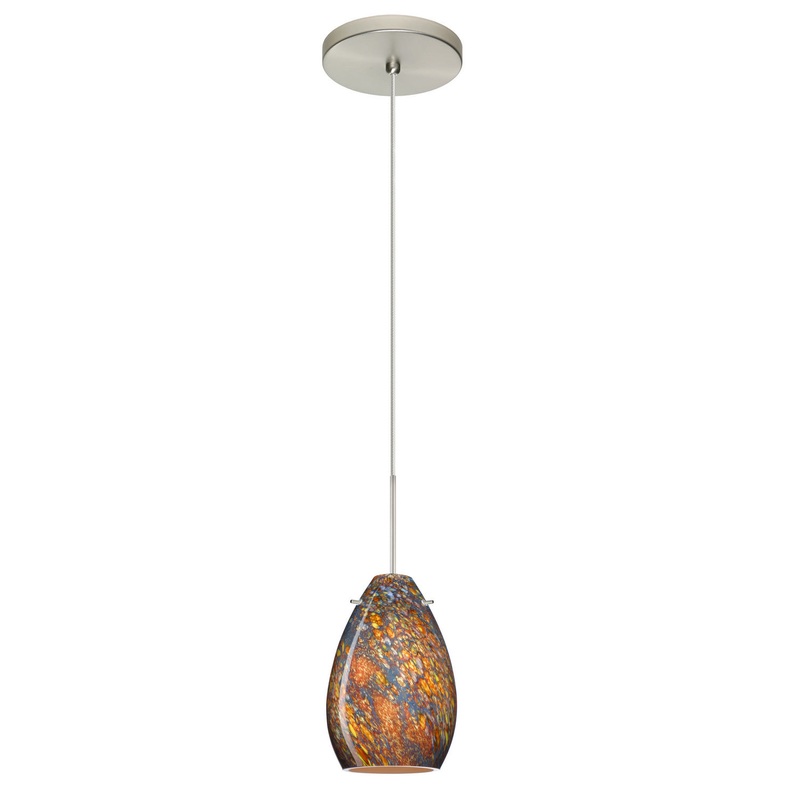 Pera One Light Pendant in Satin Nickel